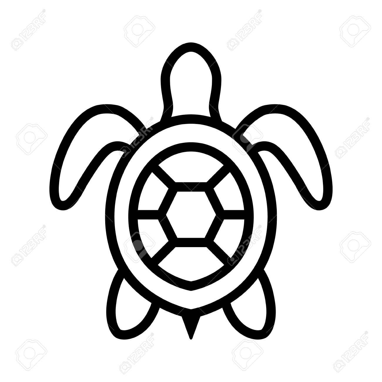 1300x1300 Sea Turtle Clipart Top View