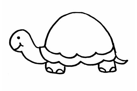 450x300 Black And White Turtle Clipart