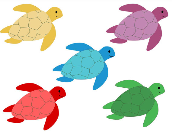 570x440 Free Hawaiian Turtle Clipart Image