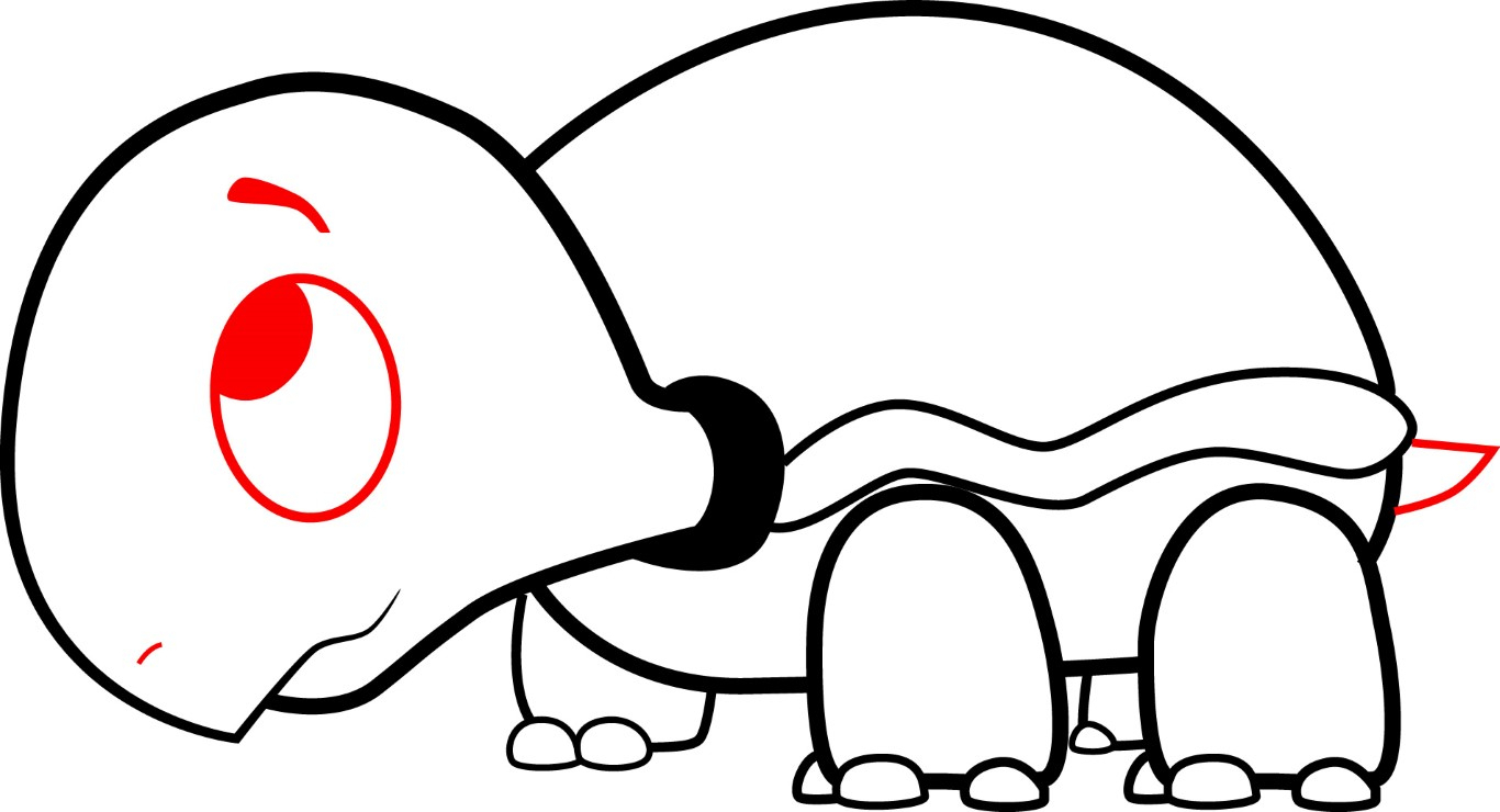 1366x740 Cartoon Turtle Drawing How To Draw A Cartoon Turtle