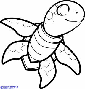 287x300 Coloring Pages Simple Turtle Drawing Maxresdefault Coloring