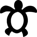 150x150 Turtle Outline Sticker