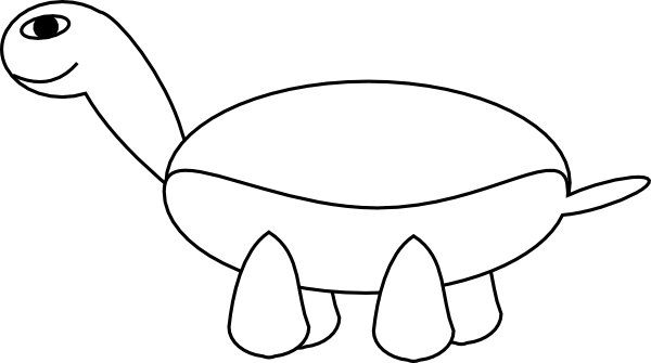 600x335 Cartoon Turtle Outline Svg Clip Arts Download