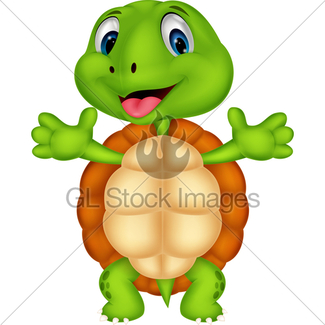 325x325 Funny Turtle Cartoon Waving Gl Stock Images