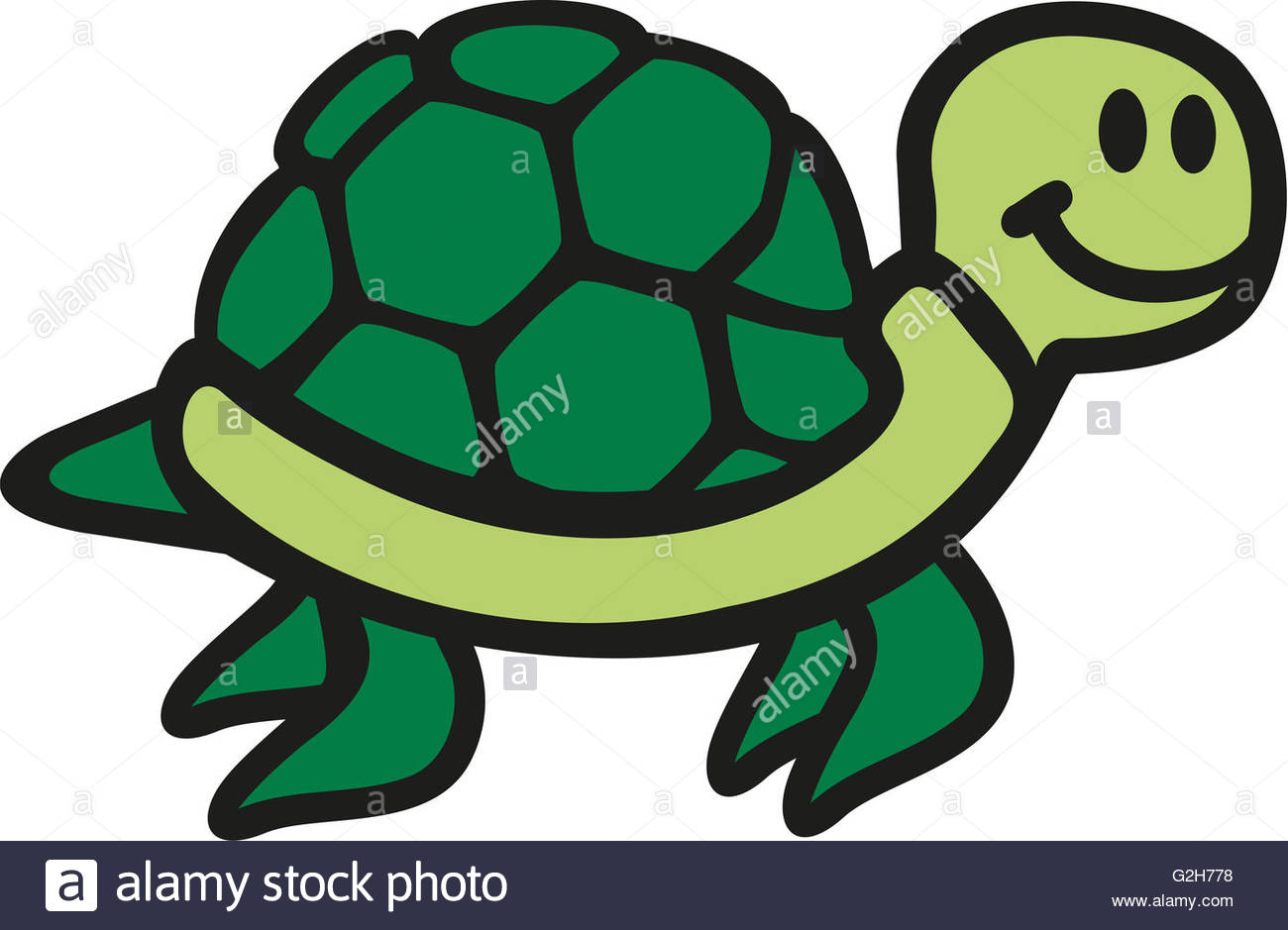 1300x939 Swimming Cartoon Turtle Cute Stock Photo, Royalty Free Image