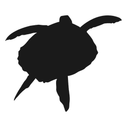 256x256 Turtle Swimming Silhouette