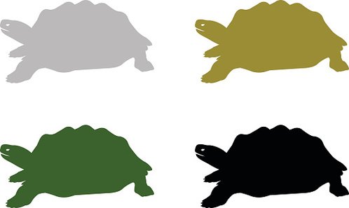 498x297 Turtle Silhouette Premium Clipart