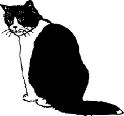 400x375 31 Best Tuxedo Cat Art Images Change, Art Ideas