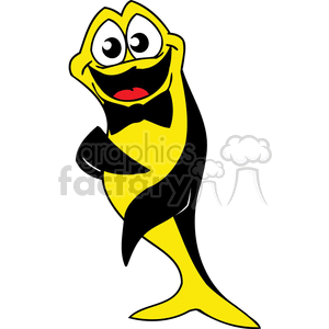 300x300 Royalty Free Yellow And Black Tuxedo Fish 377442 Vector Clip Art