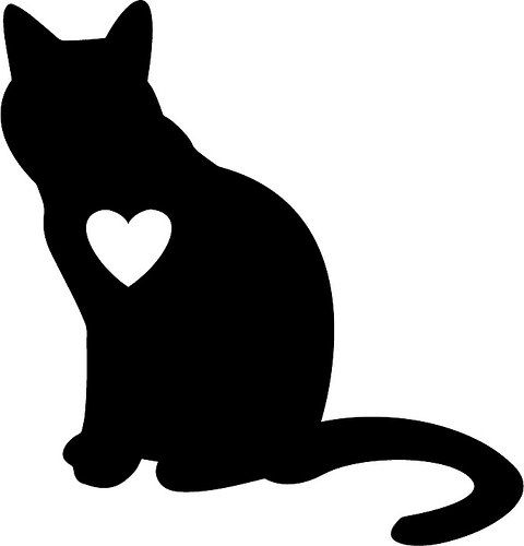 480x500 Tuxedo Cat Clipart Animal Silhouette