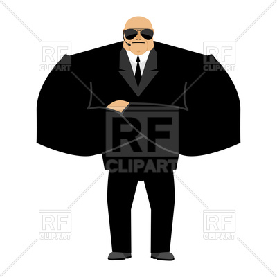 400x400 Bald Bodyguard, Face Control Of Nightclub, Strong Man In Black