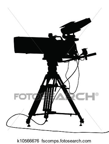 357x470 Clip Art Of Tv Camera Isolation K10566676