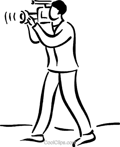 391x480 Tv Camera Man Royalty Free Vector Clip Art Illustration Vc026799