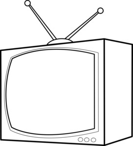 273x300 Television Clipart Black And White Letters Example