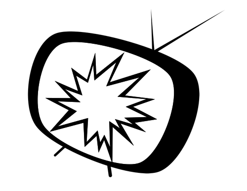 500x388 Broken Cartoon Tv Set Vector Image Public Domain Vectors