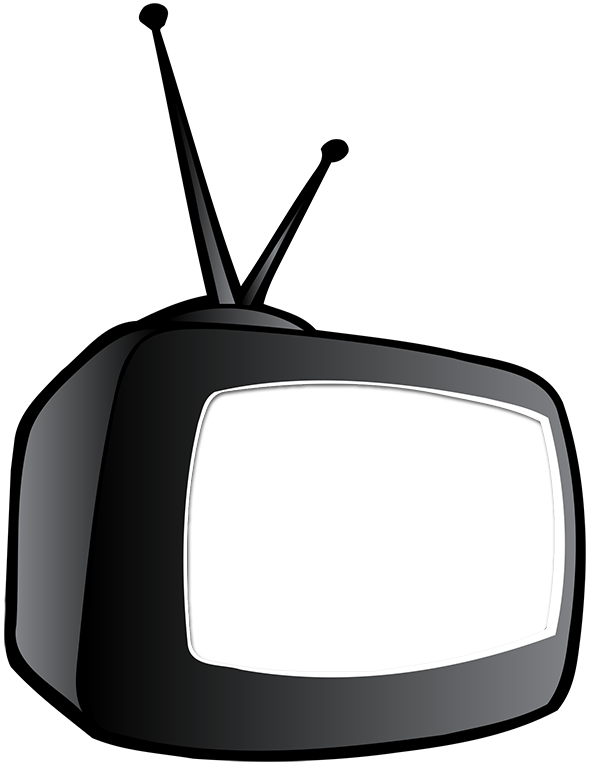 593x768 Cartoon Tv With Knockout Screen Tim