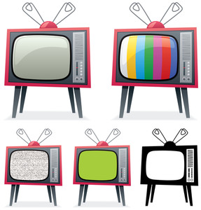 287x300 Old Retro Tv Royalty Free Stock Image