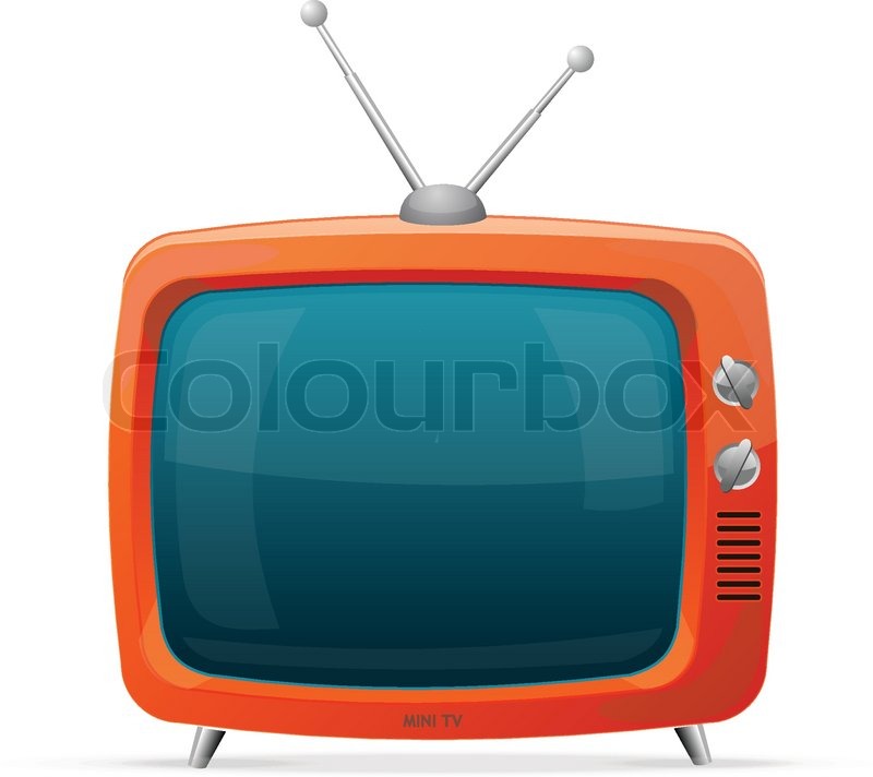 800x712 Tv Retro Cartoon Style Stock Vector Colourbox