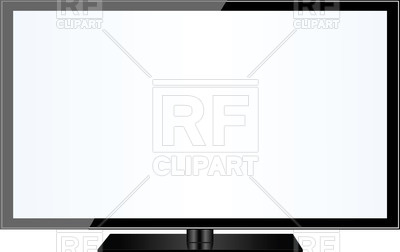 400x252 Modern Flat Tv Screen Royalty Free Vector Clip Art Image