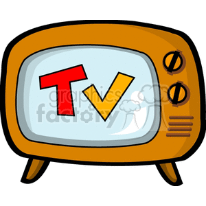 300x300 Royalty Free Retro Tv 147047 Vector Clip Art Image