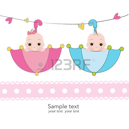 450x450 Twin Baby Star With Crown Baby Boy And Girl Arrival Greeting