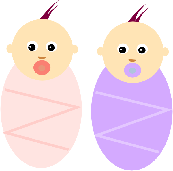 600x592 Twins Clip Art