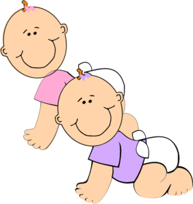 282x299 Twin Girls Clip Art