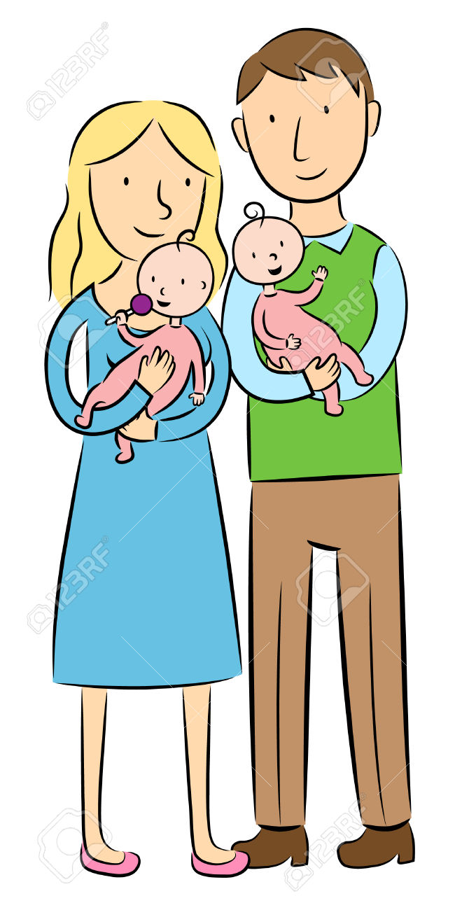 650x1300 Twins Clipart Mom