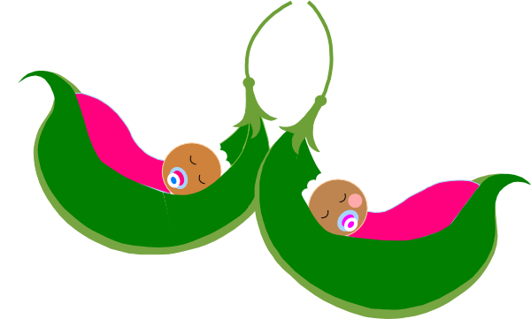 600x361 Two Peas In A Pod Girls Clip Art