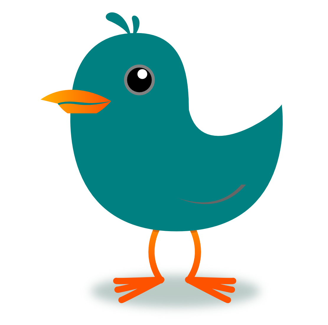 1111x1101 Tweet Twitter Bird Teal Clipart Panda