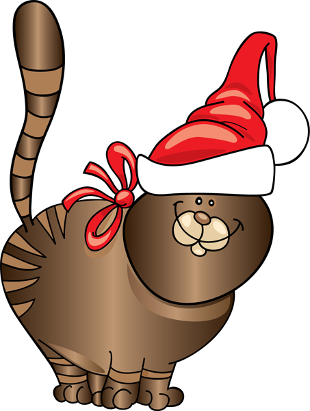453x600 Cat Cli Christmas Animals Clipart Free Christmas Animal Clip Art