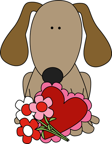 389x500 Clipart Dog Valentine