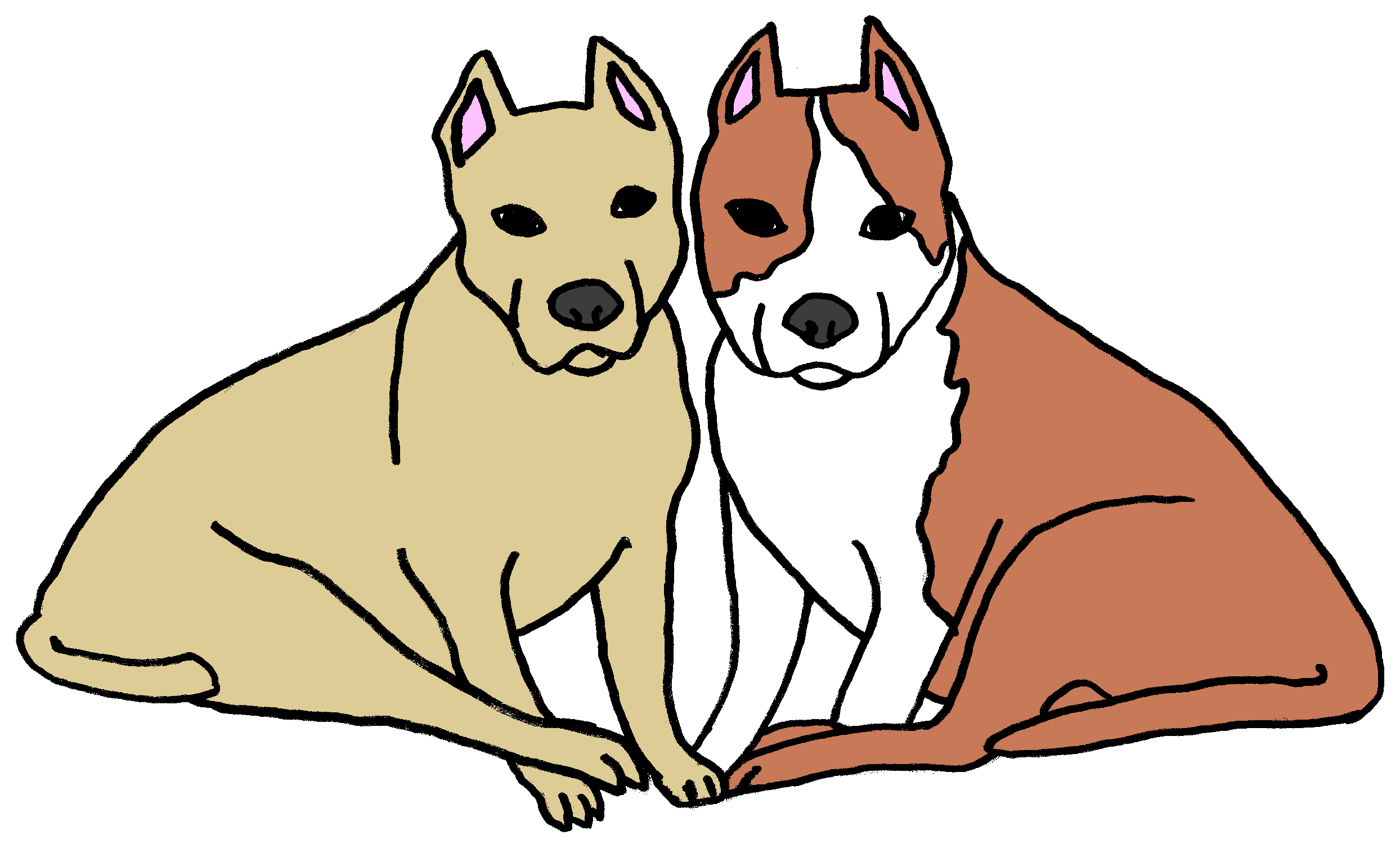 2488x1516 Pet Clipart Two Dog