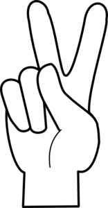 156x300 Finger Clipart Hand Peace Sign