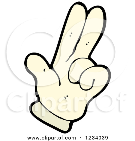 450x470 2 Fingers Up Clipart