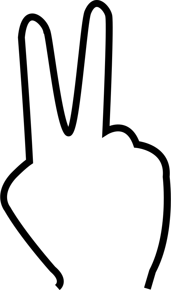 578x980 Two Fingers Svg Png Icon Free Download ( 34617)