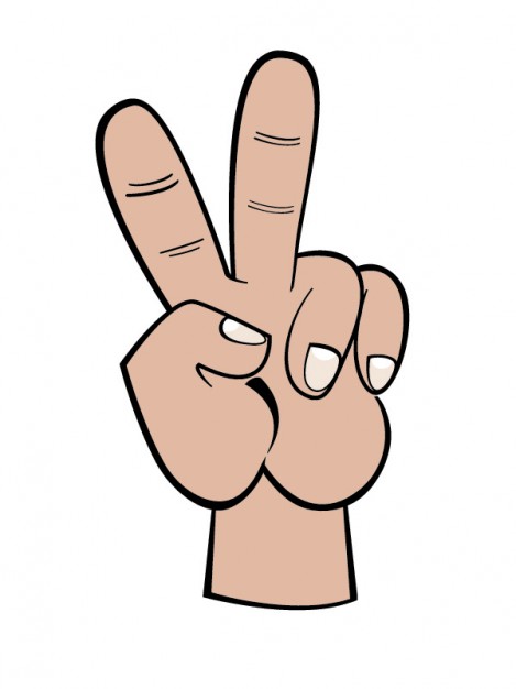 469x626 Victory Fingers Symbol Vector Free Download