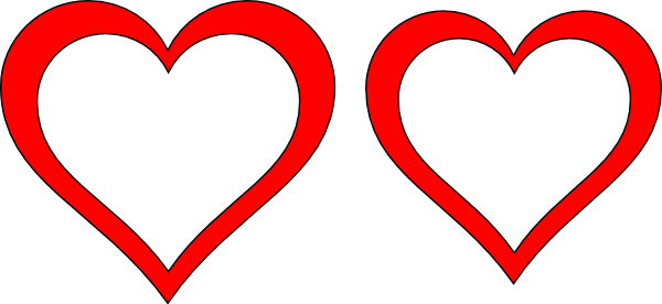 600x276 Two Hearts Clip Art