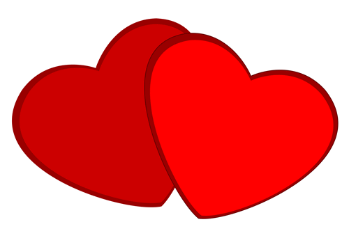500x342 Two Hearts Clipart