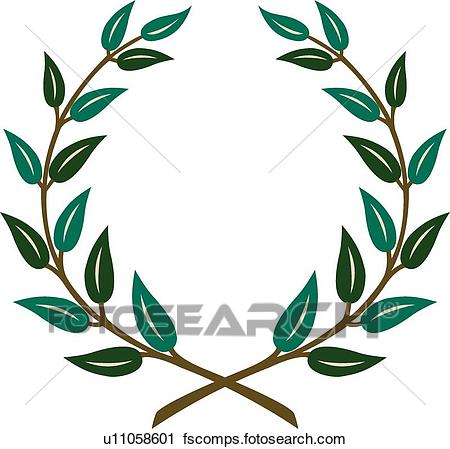 450x449 Clipart Of Two Branches With Green Leaves U11058601