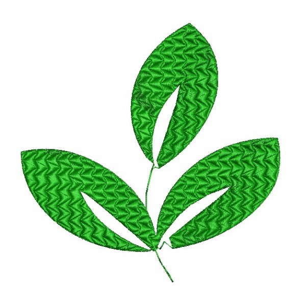 600x600 Logo Two Leaves Embroidery Design
