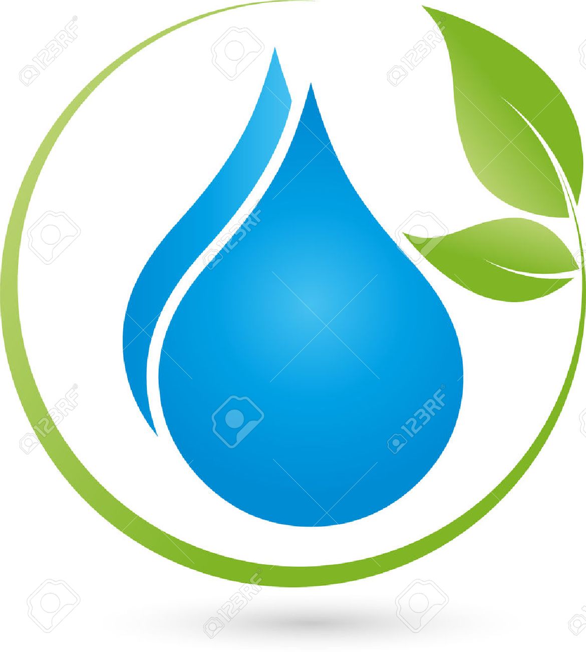 1170x1300 Two Drops And Leaves, Logo, Cosmetics, Wellness Royalty Free