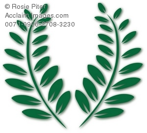 300x271 Clip Art Illustration Of Two Green Fern Fronds