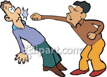 350x251 Two Men Fighting Clip Art