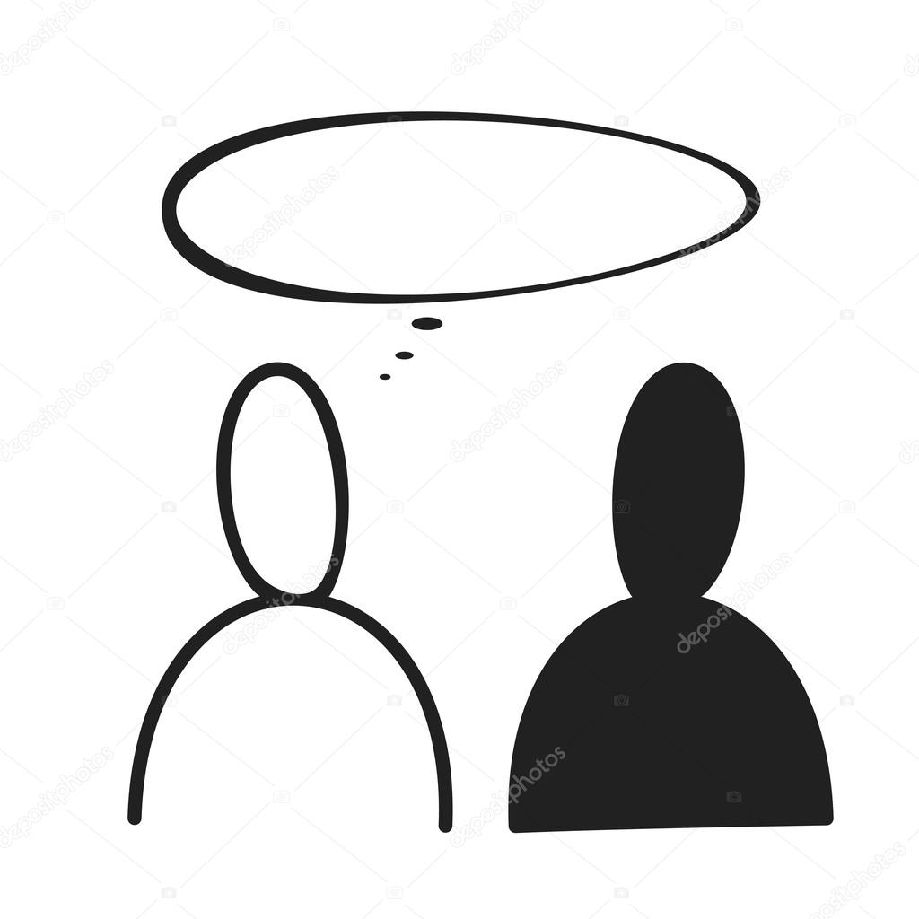 1024x1024 Two People Talking Stock Vector Aleabievsasha