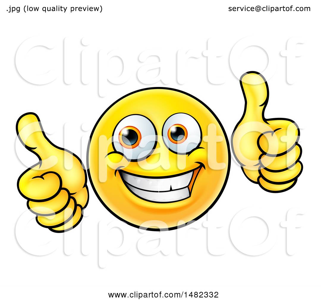 1080x1024 Clipart Of A Cartoon Happy Yellow Emoji Smiley Face Emoticon