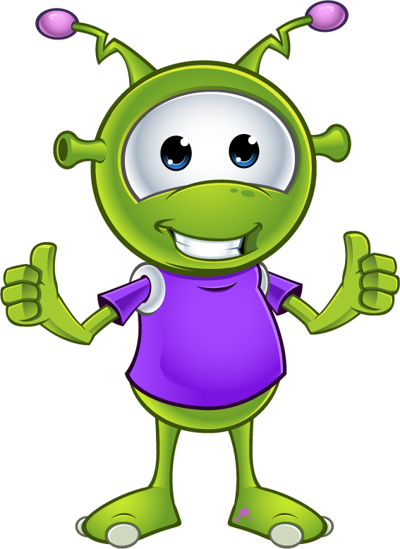 567x778 Little Green Alien Two Thumbs Up Hubaisms Bloopers, Deleted