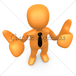 325x325 Male Silhouette With Two Thumbs Up Gl Stock Images