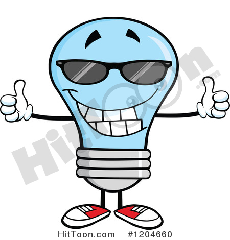 450x470 Blue Light Bulb Clipart
