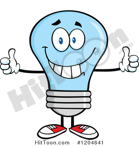 450x470 Blue Light Bulb Clipart